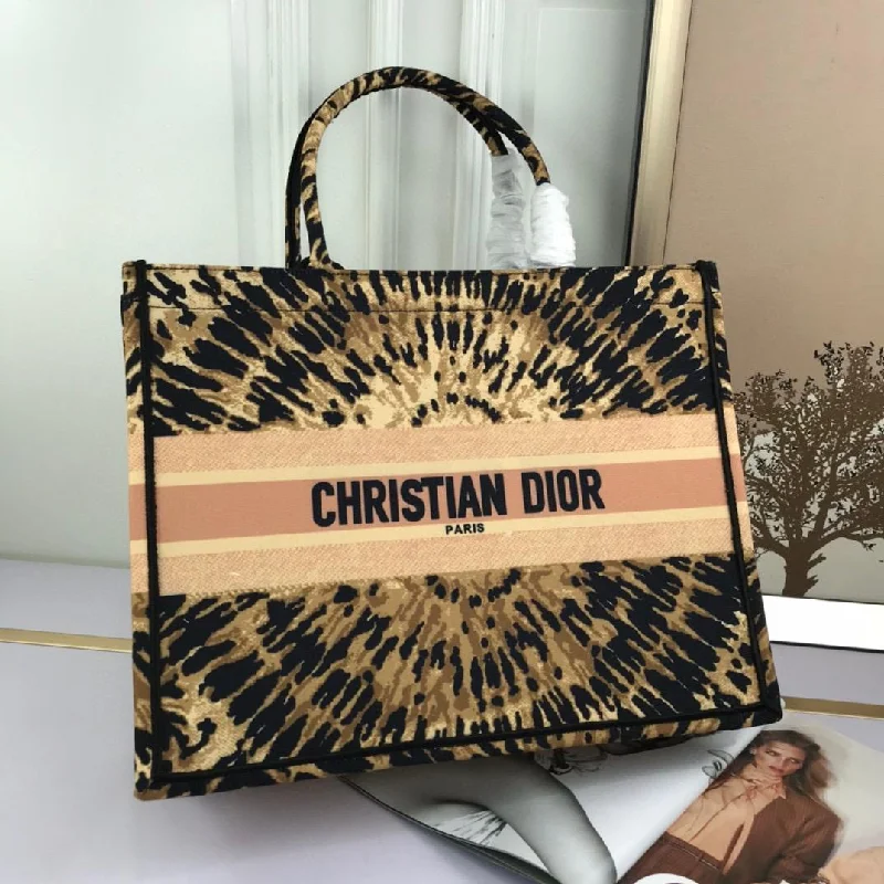 Christian Dior Large Book Tote Multicolor Tie & Embroidery, Multicolor