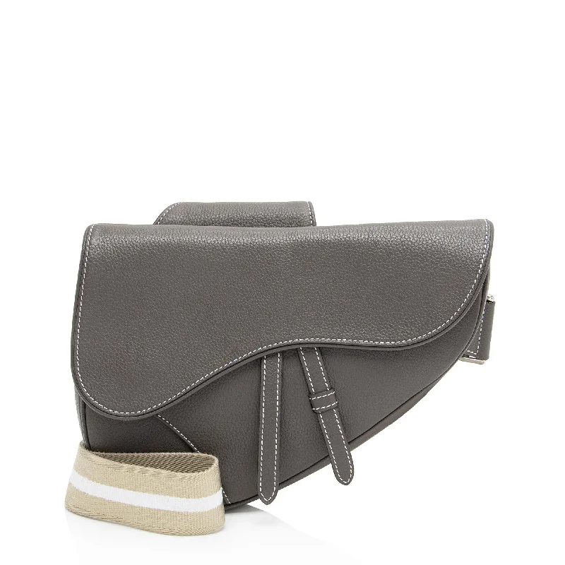 Dior Grained Calfskin Saddle Bag (SHF-T8YJJG)