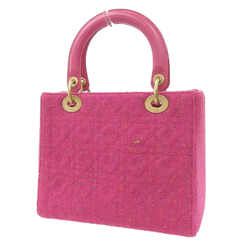 Christian Dior Lady handbag tweed pink