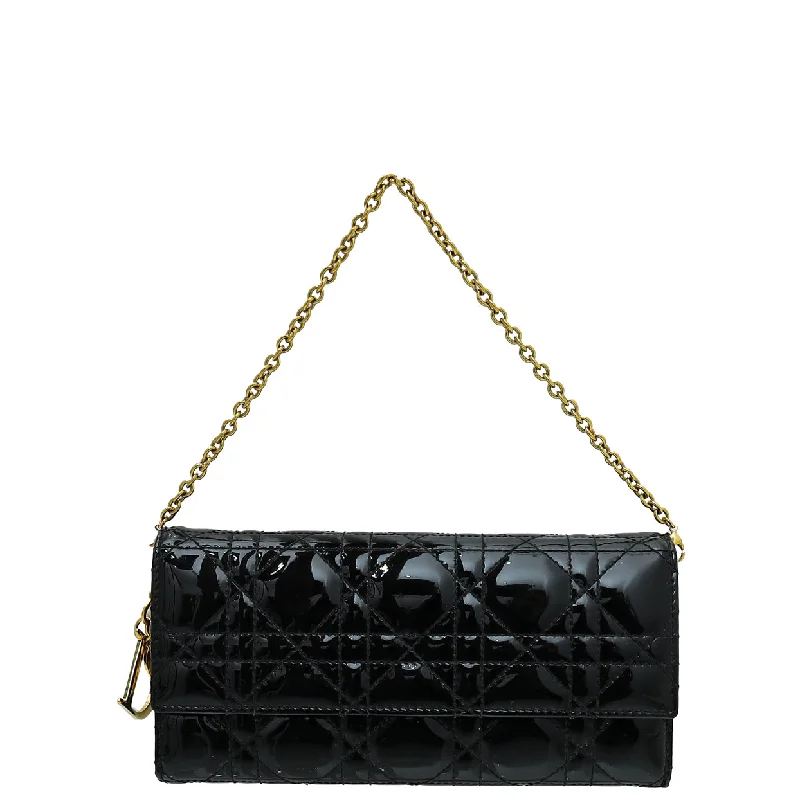 Christian Dior Black Lady Dior Wallet on Chain