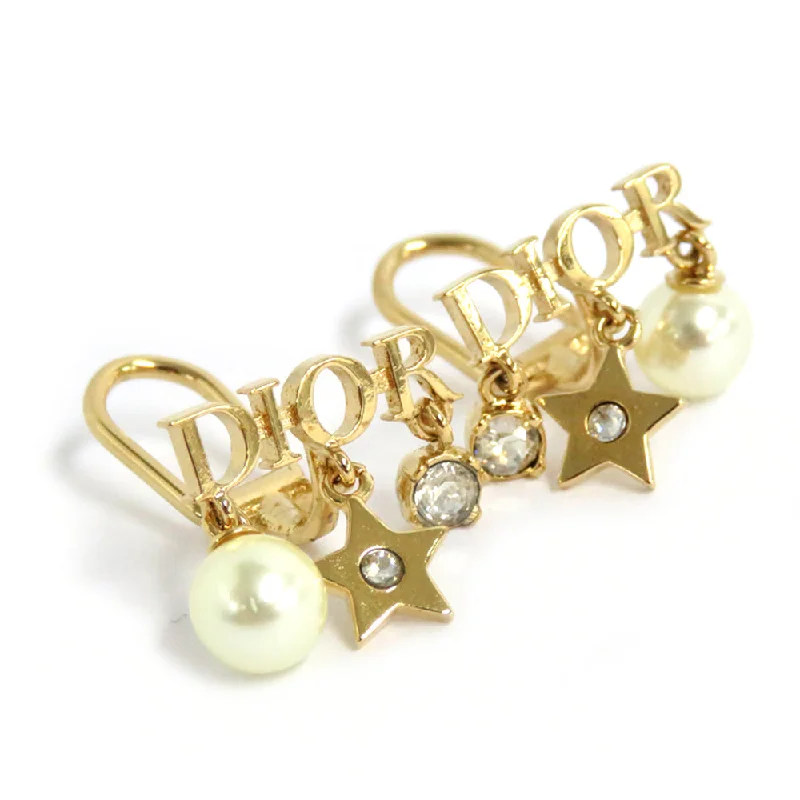 Dior Dior Revolutions Clipper Earring Metal Regin Pearl Crystal E1680DVORS Logo Star G  Jewelry Accessories