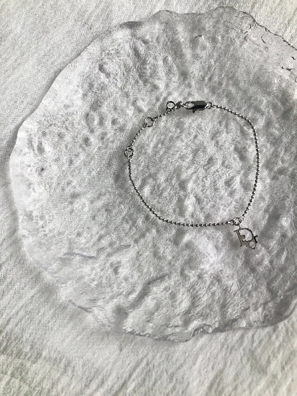 Christian Dior Logo Motif Bracelet Silver Vintage 2a2p6y